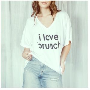 PLW I love brunch O/S shirt